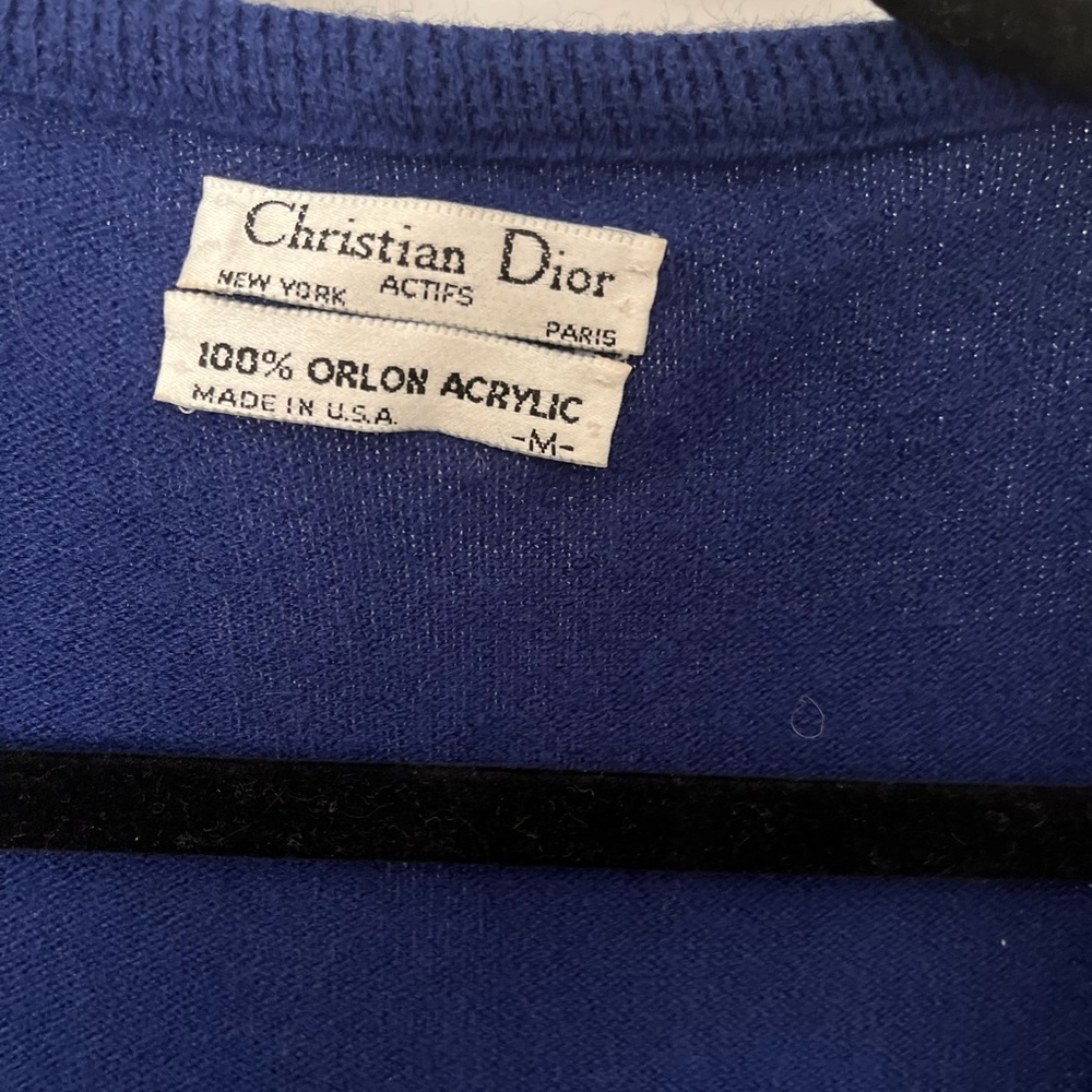 Blue Christian Dior Sweater Vest